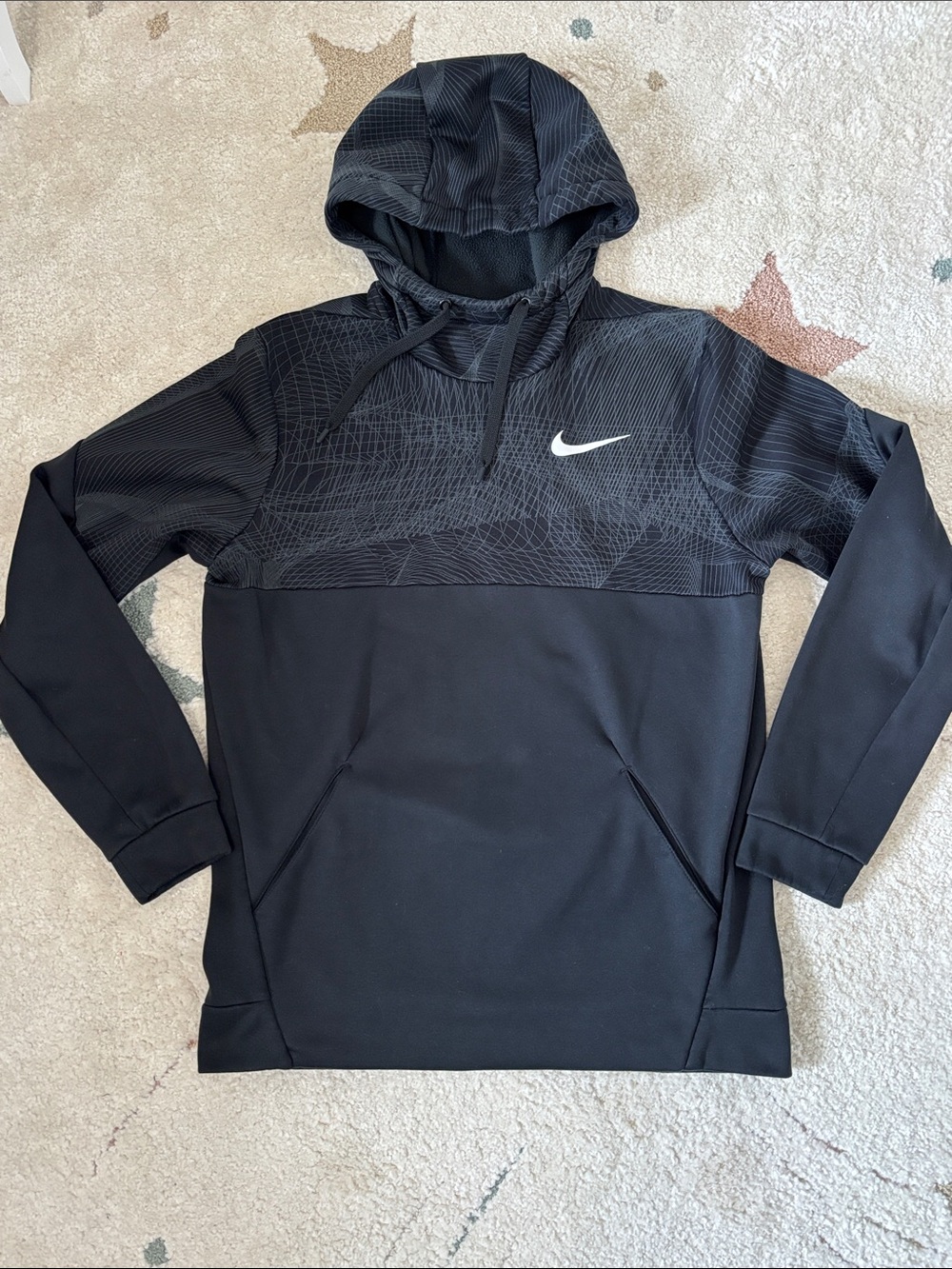Nike Men's Dri-Fit Therma Sphere Graphic Hoodie Sweatshirt Medium Black